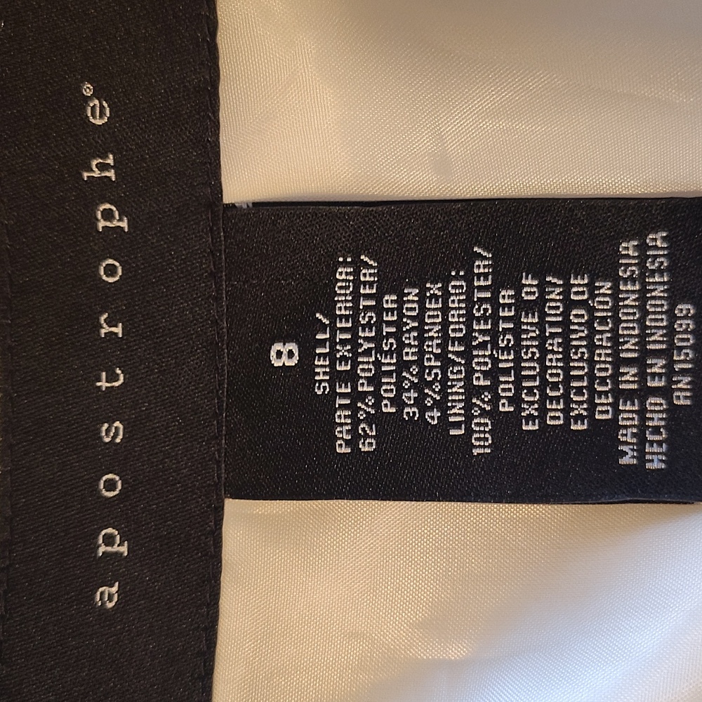 Apostrophe Women Blazer, Ivory, Spread Collar Velour Trim Pckts/Embroid Bttn,6-8 - Picture 2 of 13